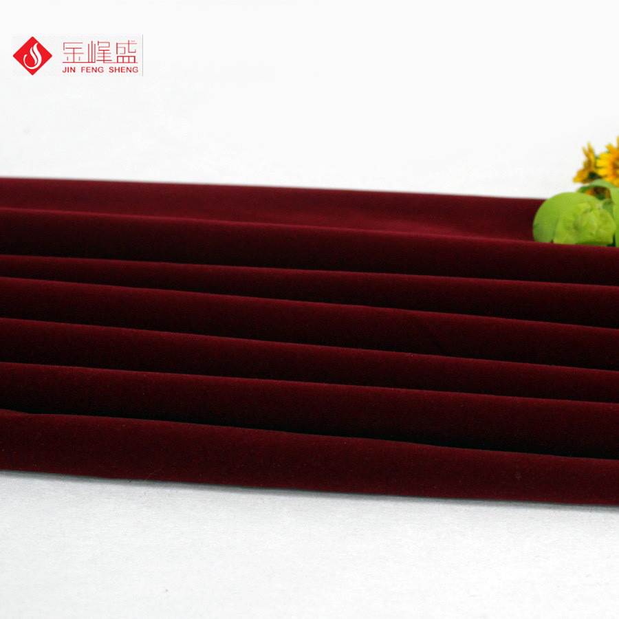 枣红色绸布底植绒布a6406081