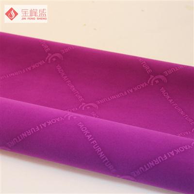 紫红色压花植绒布（K01.D1.0534)